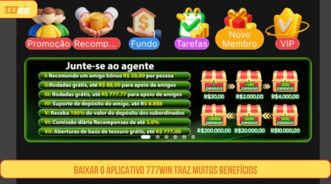 Baixar 777WIN App traz muitos benefícios