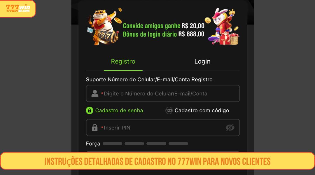 Como registrar o 777WIN em detalhes para novos clientes